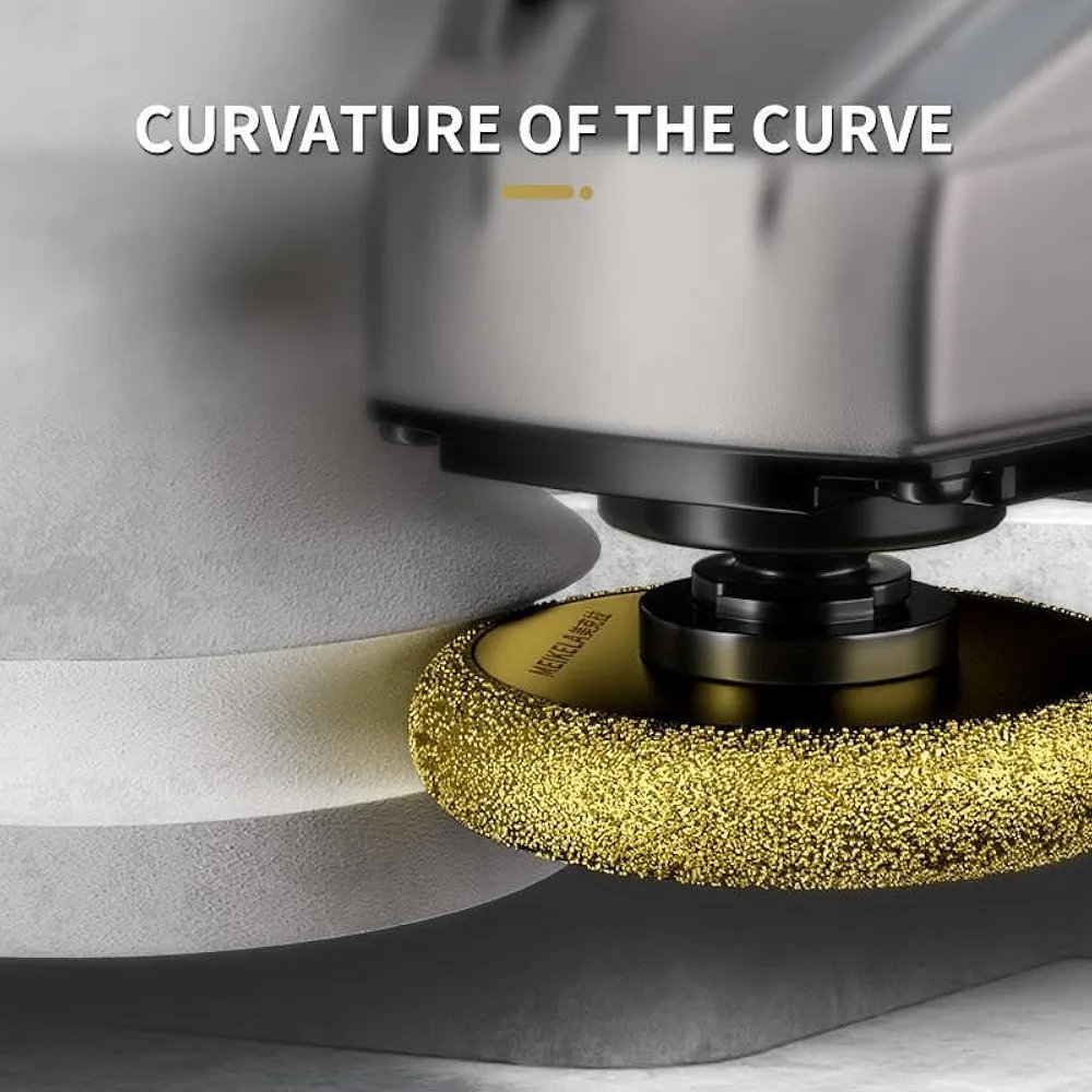 20mm Vacuum Brazed Diamond Roman Edge Grinding Wheel | 3-Inch Ogee Step Profile Router Disc for Marble, Granite, and Quartz