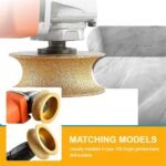 20mm Vacuum Brazed Diamond Profile Grinding Wheel | Half-Round Bullnose Edge Router Bit for Marble, Granite, and Quartz