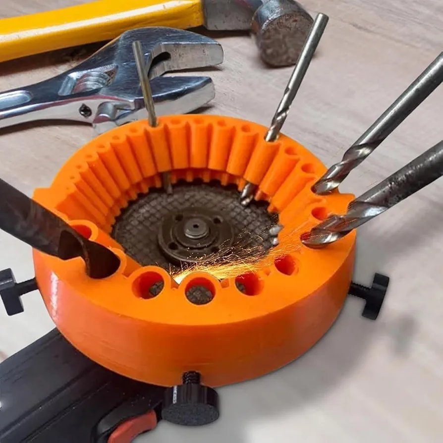 Universal Drill Bit Sharpener Attachment for 5-Inch Angle Grinder | 125mm Multi-Slot 2mm–13mm Precision Sharpening Jig