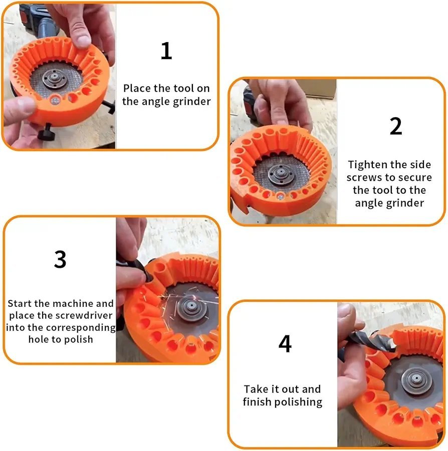 Universal Drill Bit Sharpener Attachment for 5-Inch Angle Grinder | 125mm Multi-Slot 2mm–13mm Precision Sharpening Jig - Image 8