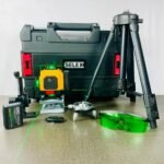 Selex Rechargeable 16 line Green Laser Level Kit with Tripod – 2 Batteries | High Precision Self-Leveling Tool