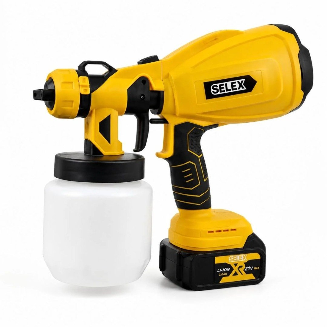 Selex Cordless Rechargeable Paint Spray Gun – Portable Wireless Paint Sprayer with 2 Batteries - Image 3